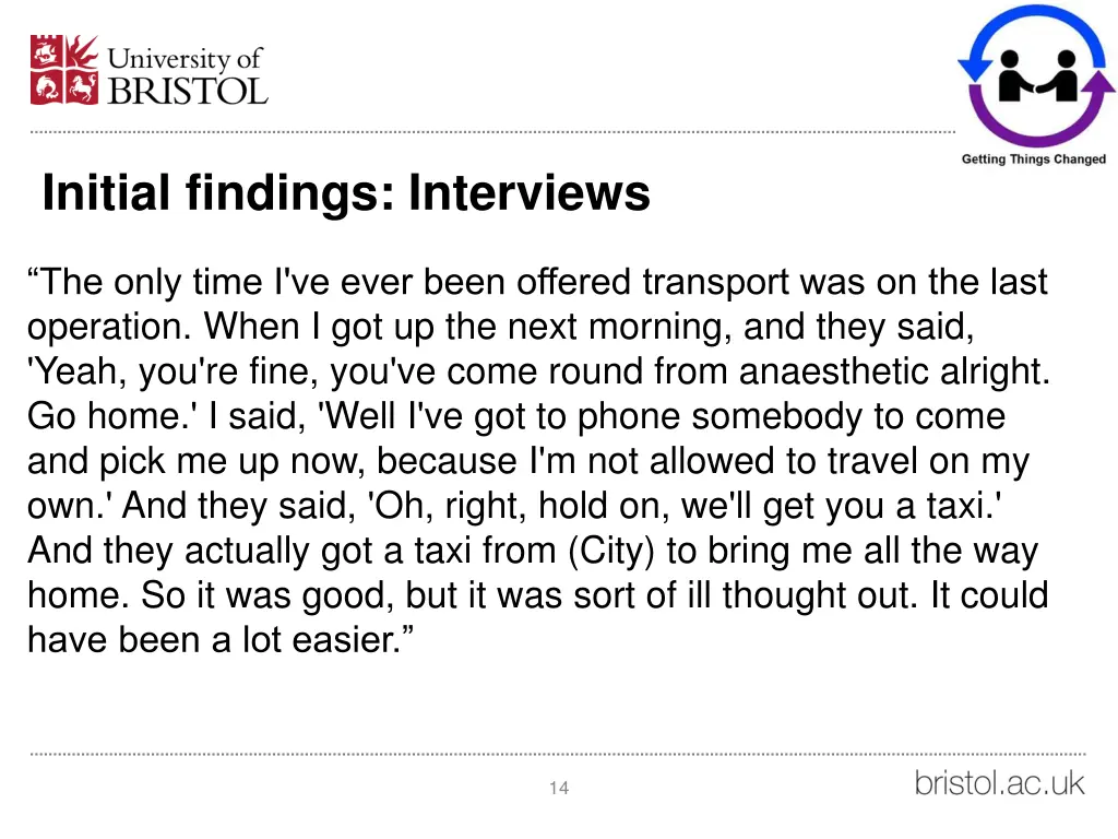 initial findings interviews