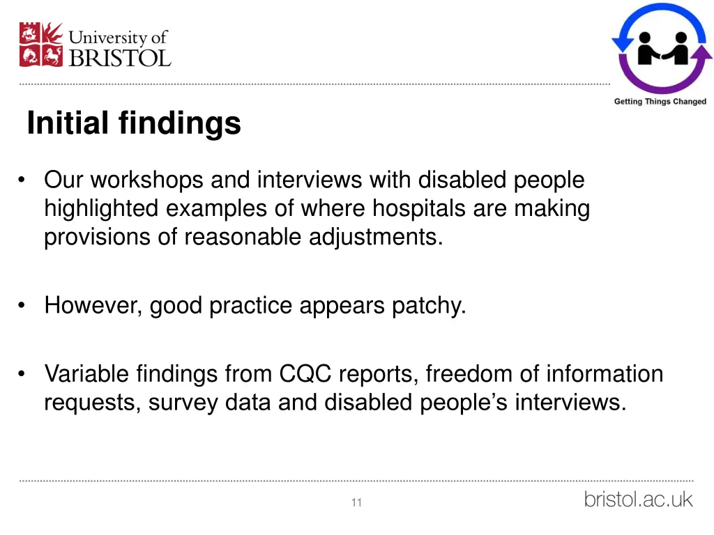 initial findings