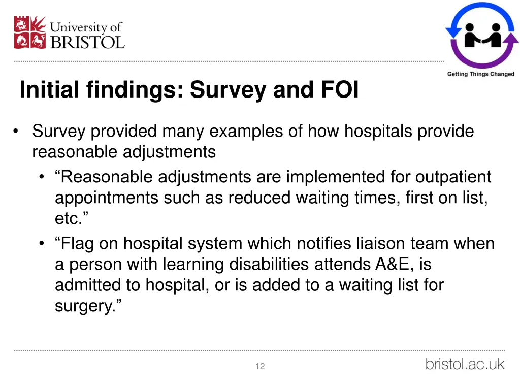 initial findings survey and foi