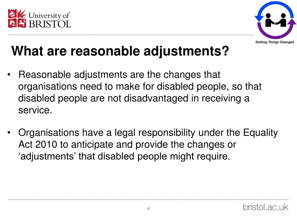 what are reasonable adjustments