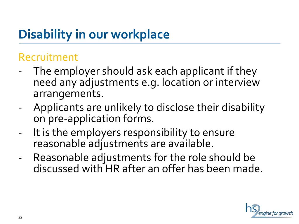 disability in our workplace