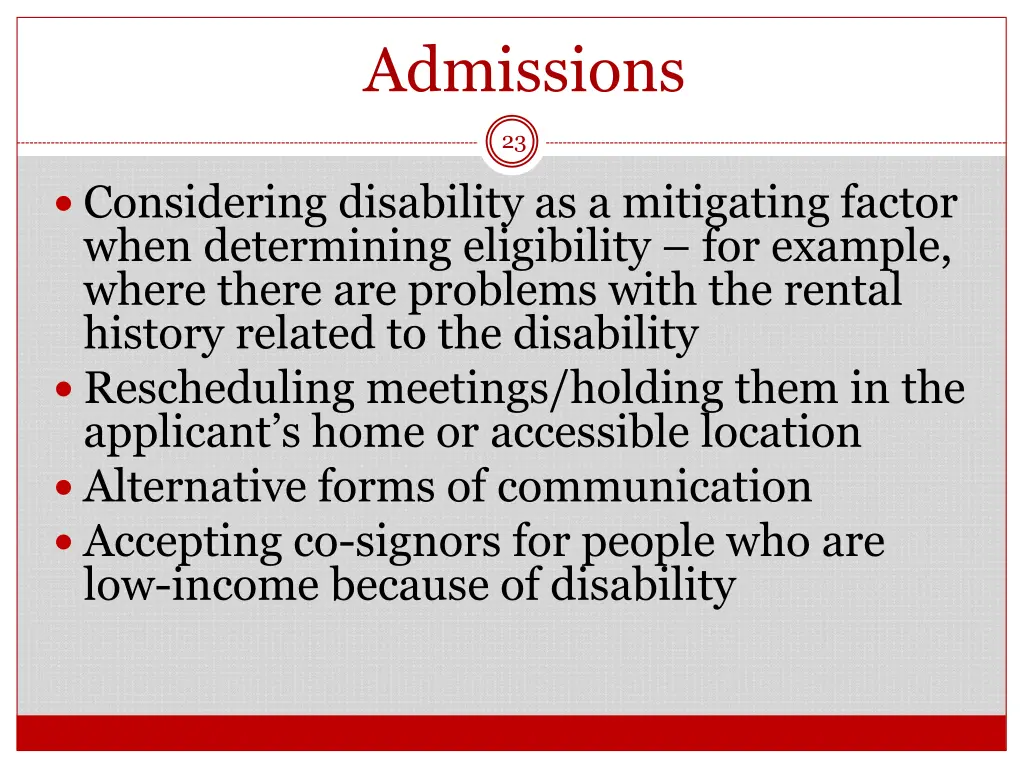 admissions