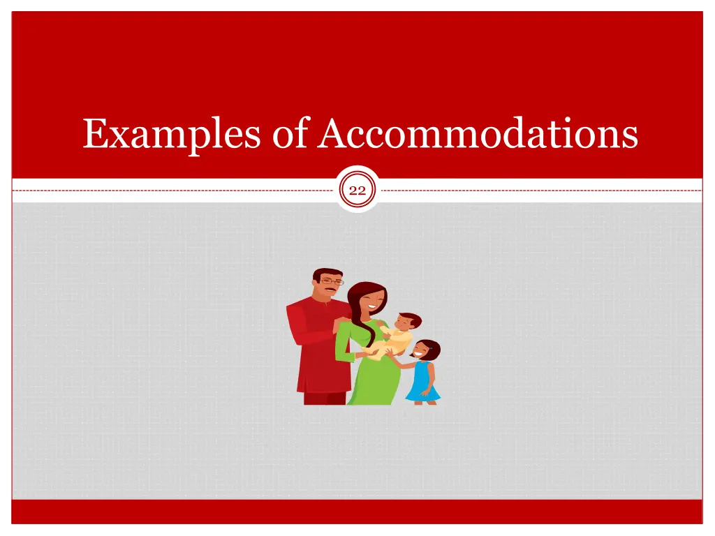examples of accommodations