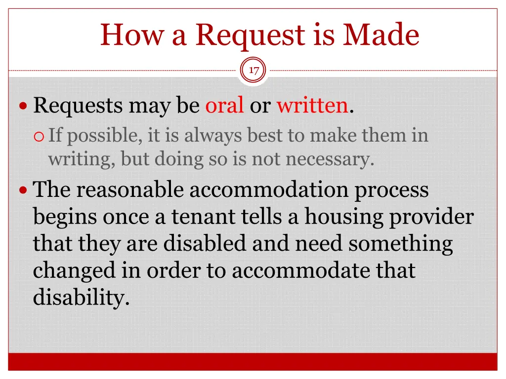 how a request is made