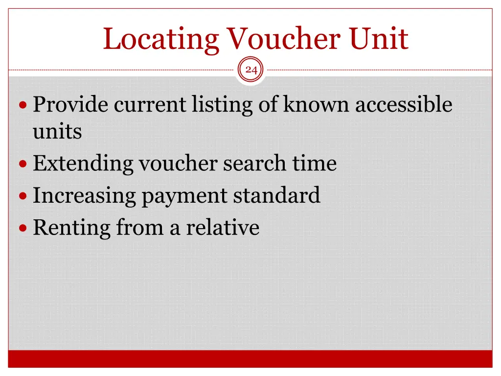 locating voucher unit