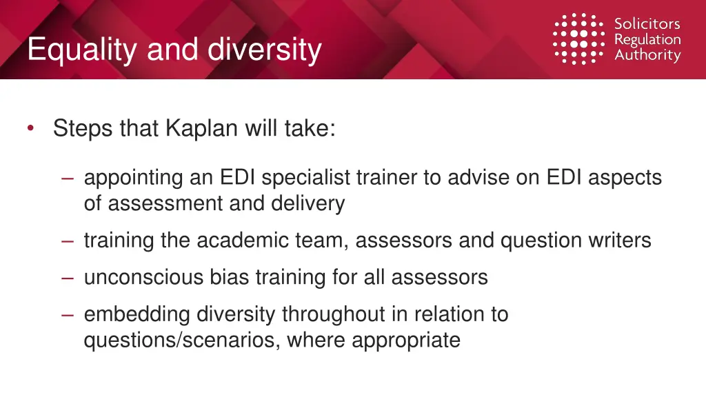 equality and diversity
