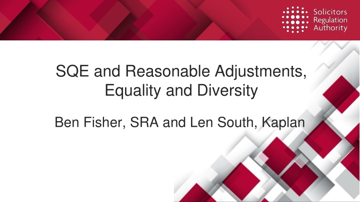 sqe and reasonable adjustments equality