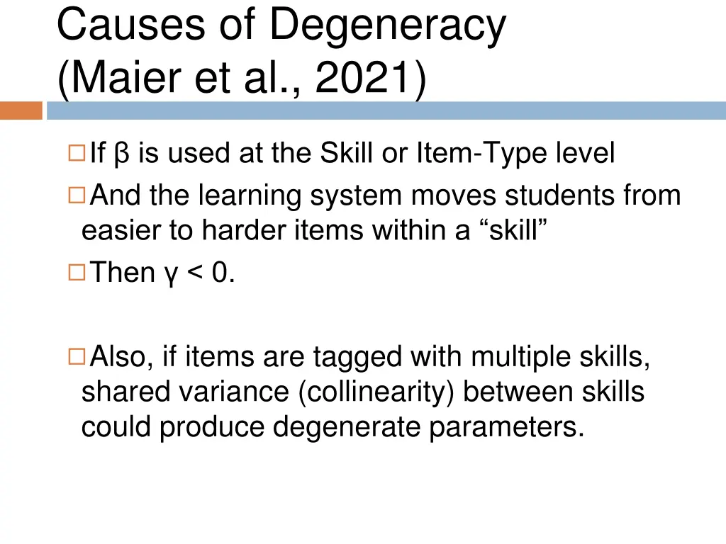 causes of degeneracy maier et al 2021