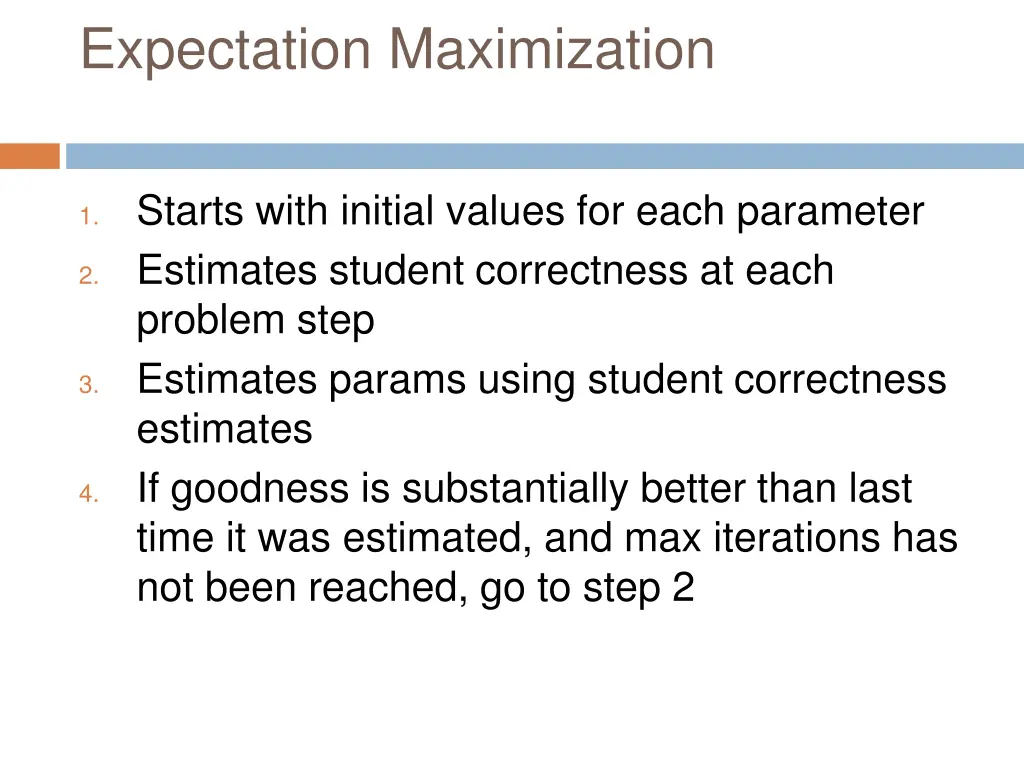 expectation maximization