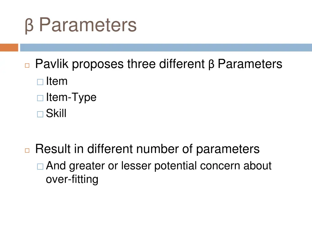 parameters