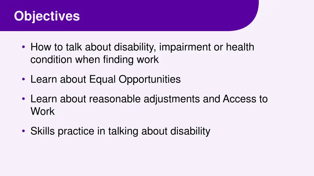 objectives