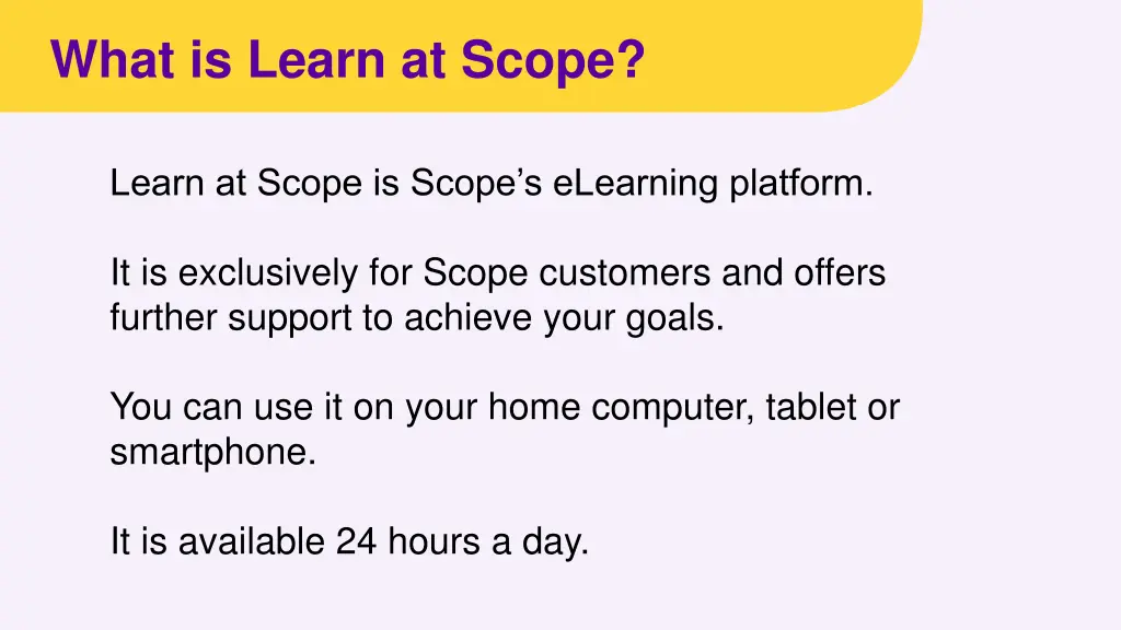 what is learn at scope
