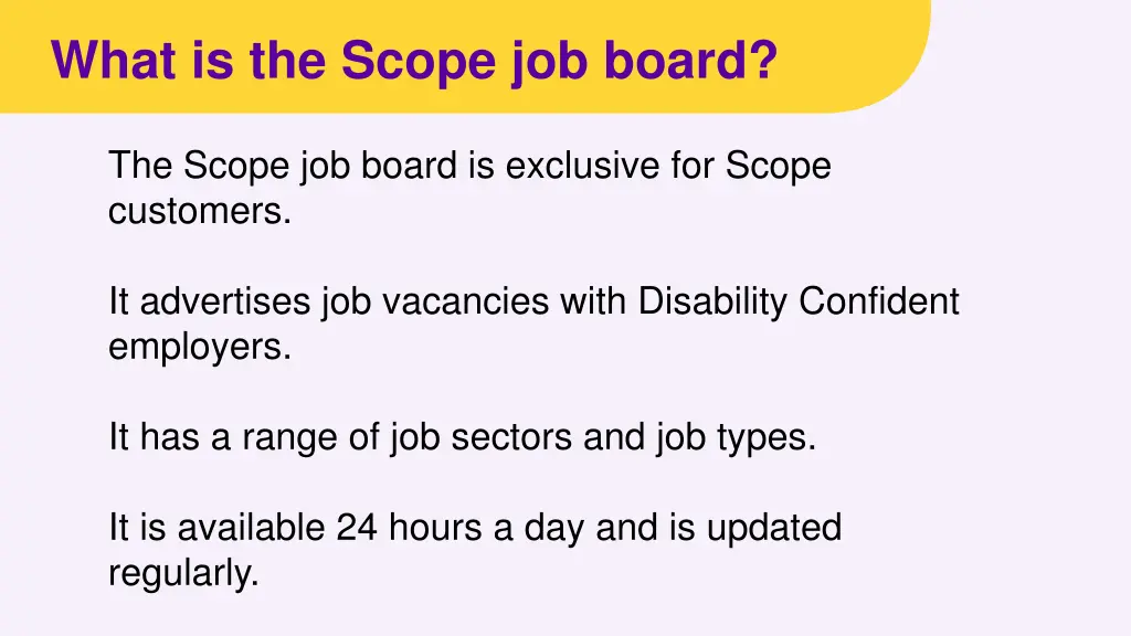 what is the scope job board