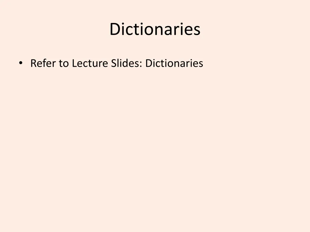 dictionaries
