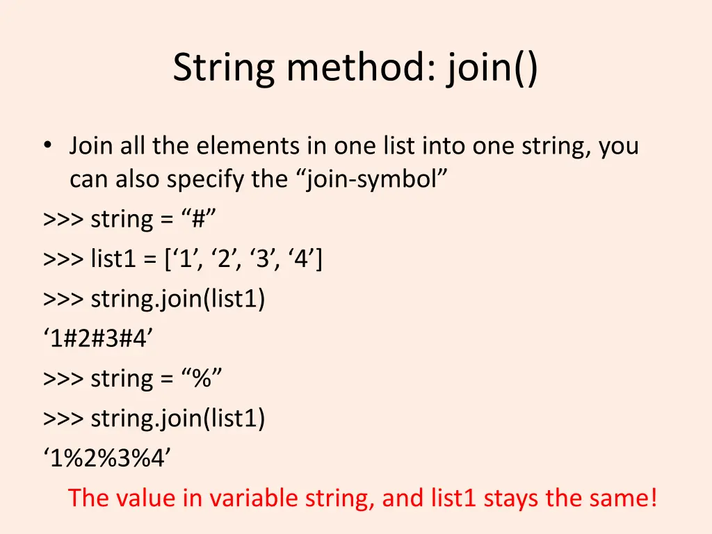 string method join