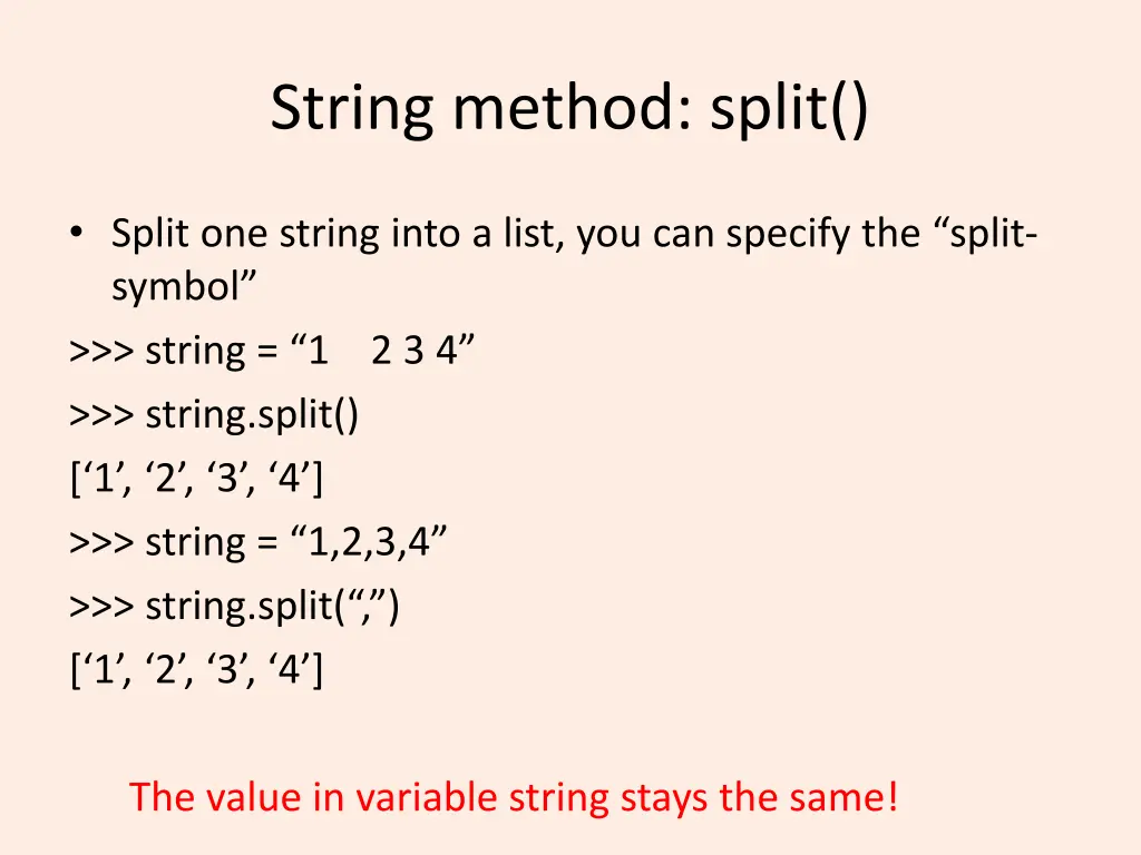 string method split