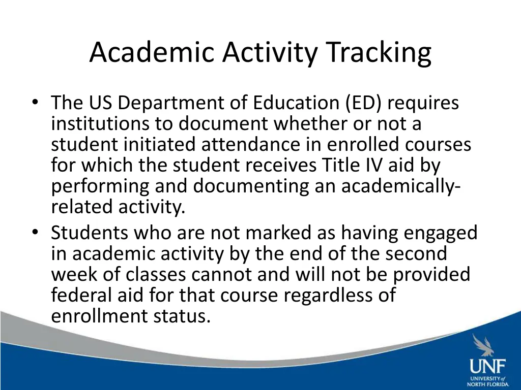 academic activity tracking