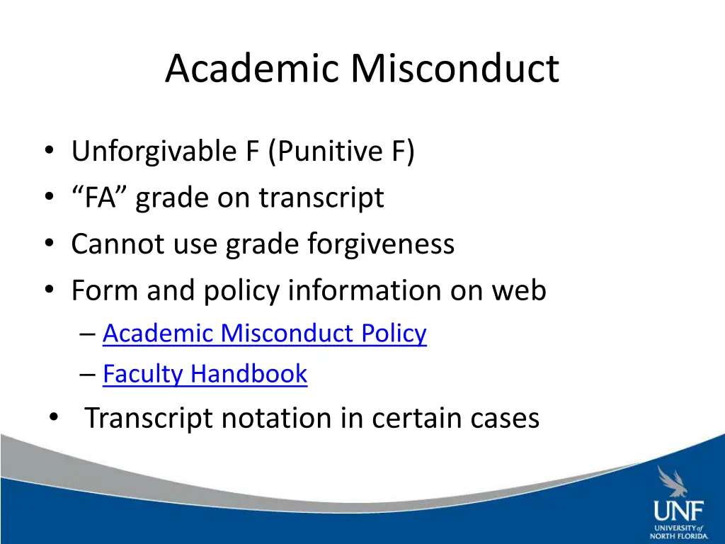 academic misconduct