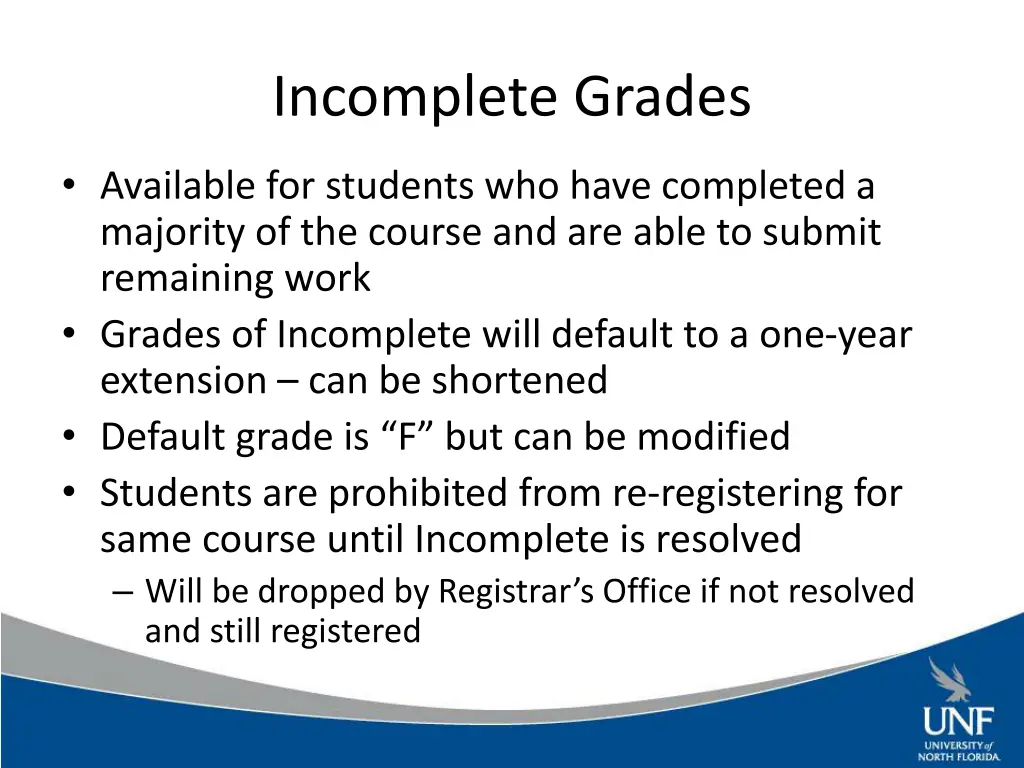 incomplete grades