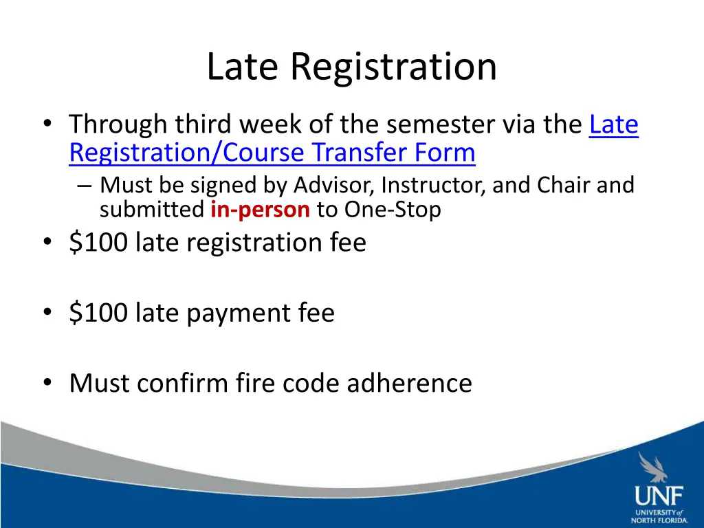 late registration
