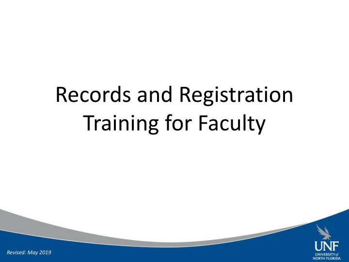 records and registration training for faculty