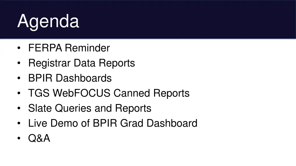 agenda