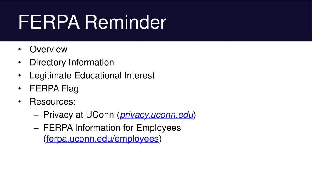 ferpa reminder