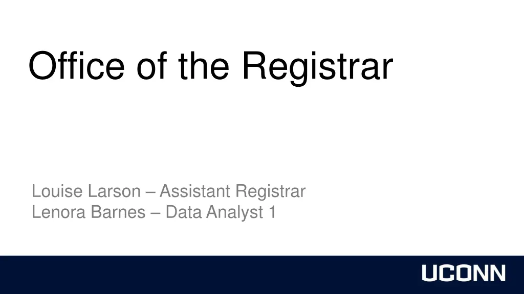 office of the registrar