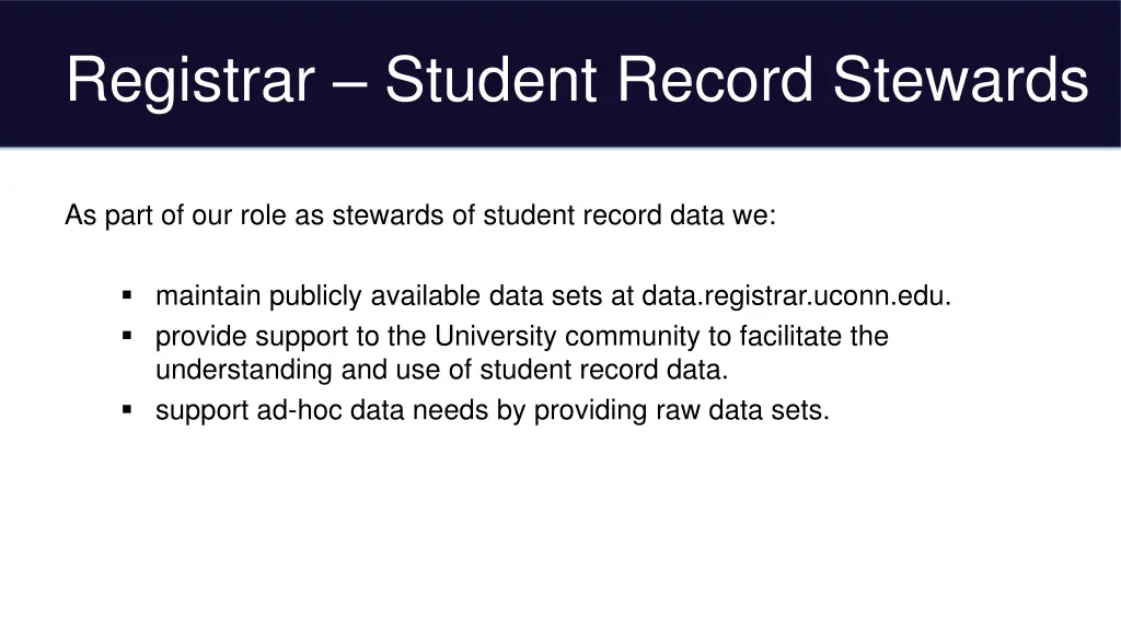 registrar student record stewards