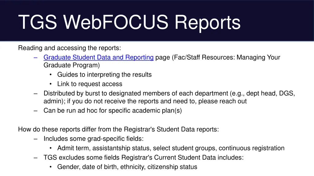 tgs webfocus reports 1