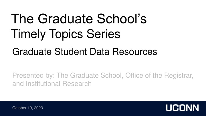 the graduate school s timely topics series
