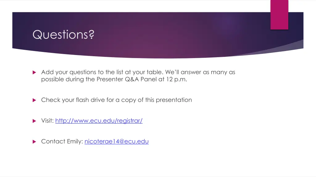 questions
