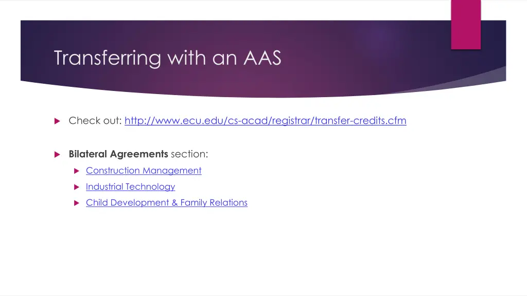 transferring with an aas