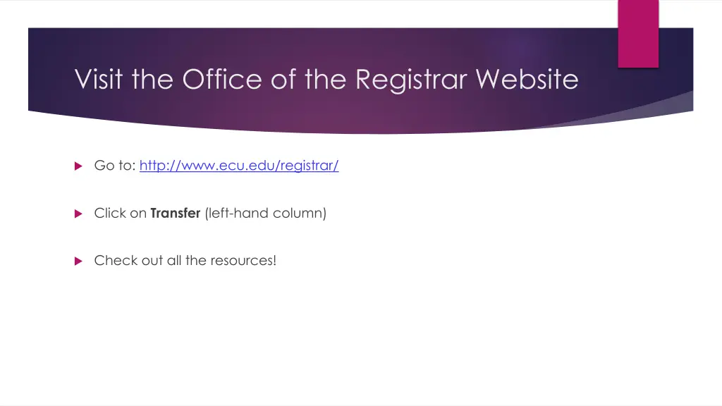 visit the office of the registrar website
