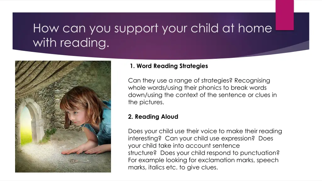how can you support your child at home with