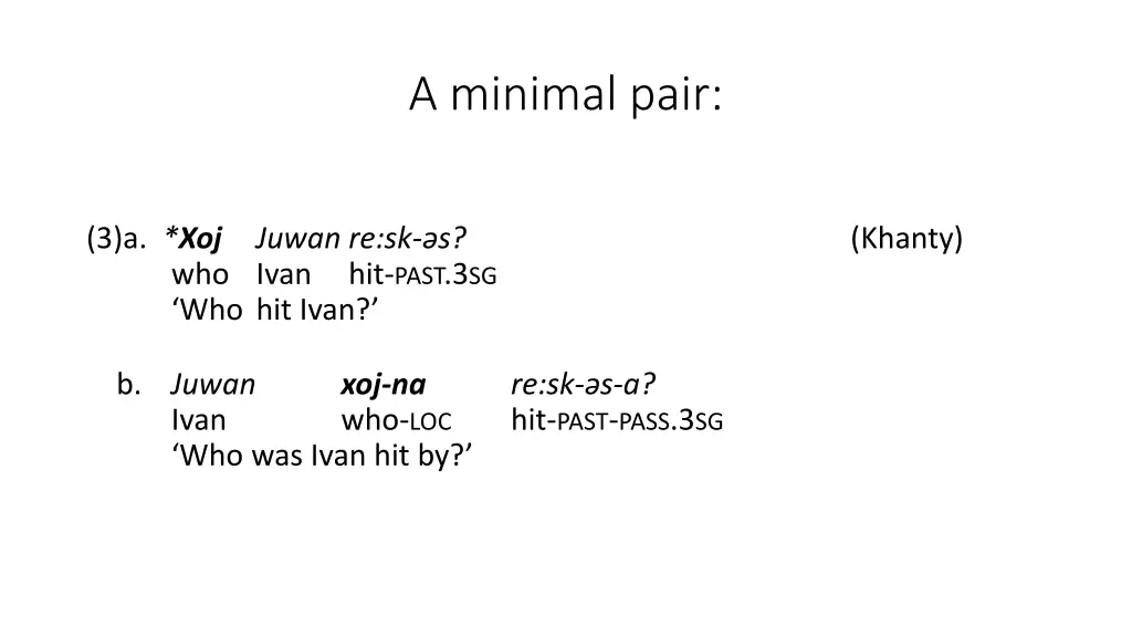 a minimal pair