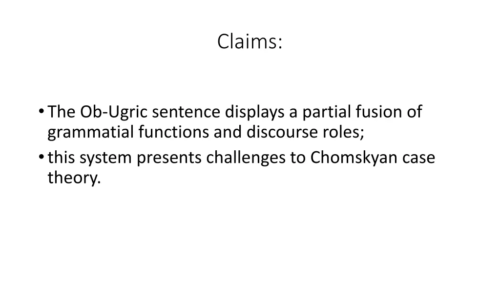 claims
