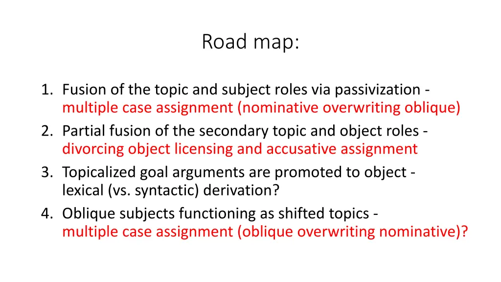 road map