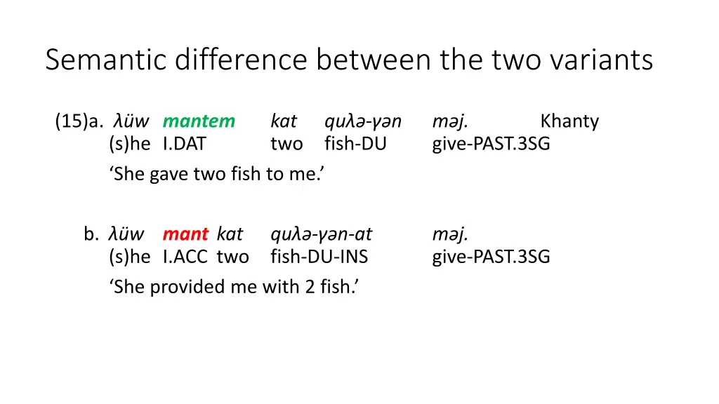 semantic difference between the two variants