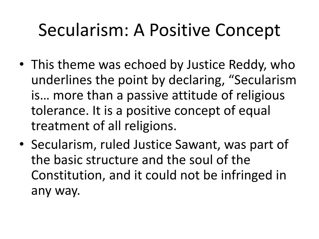 secularism a positive concept