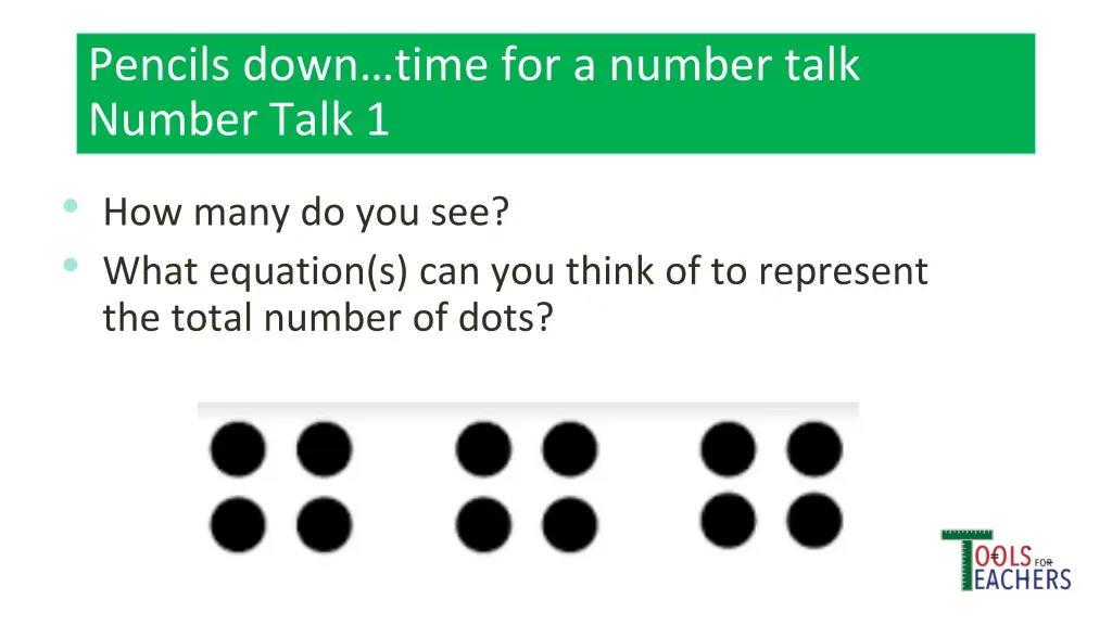 pencils down time for a number talk number talk 3