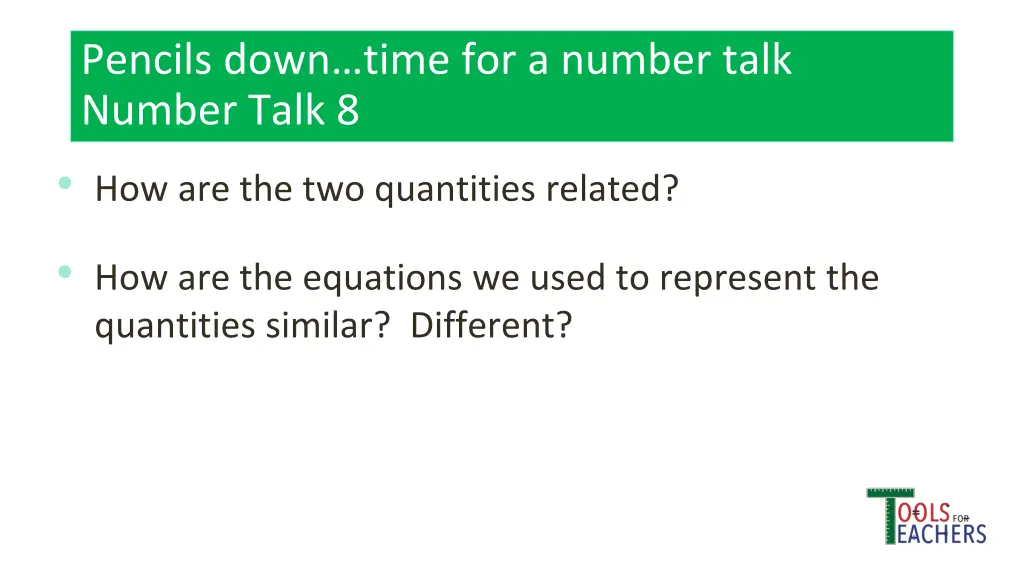 pencils down time for a number talk number talk 38