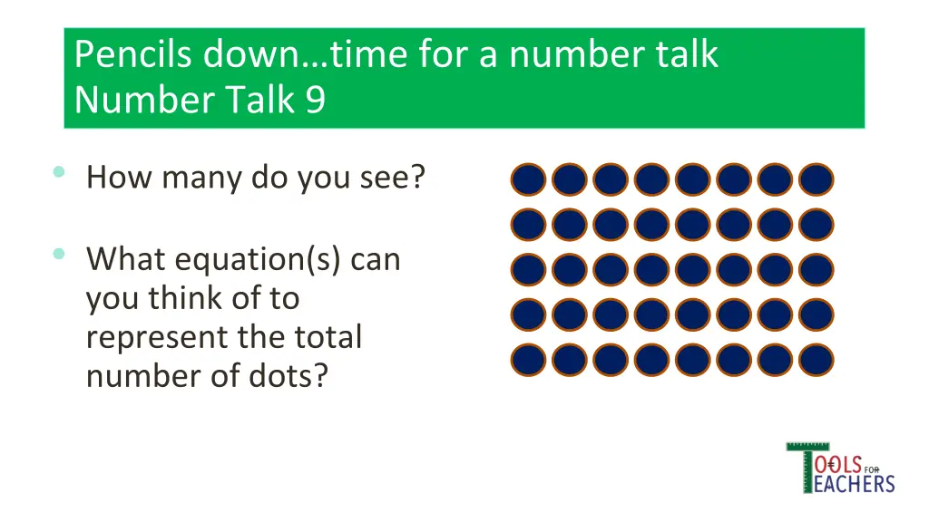 pencils down time for a number talk number talk 40