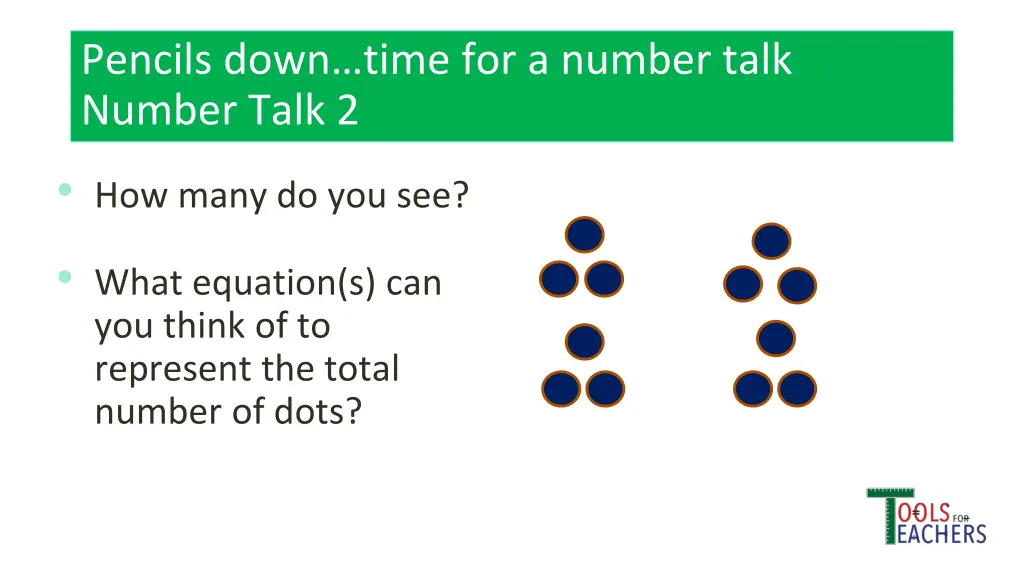 pencils down time for a number talk number talk 6