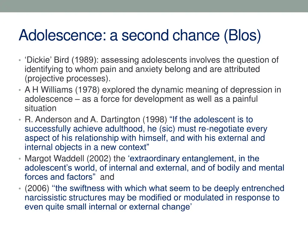 adolescence a second chance blos