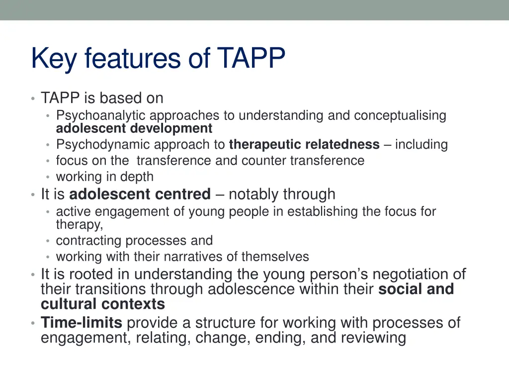 key features of tapp