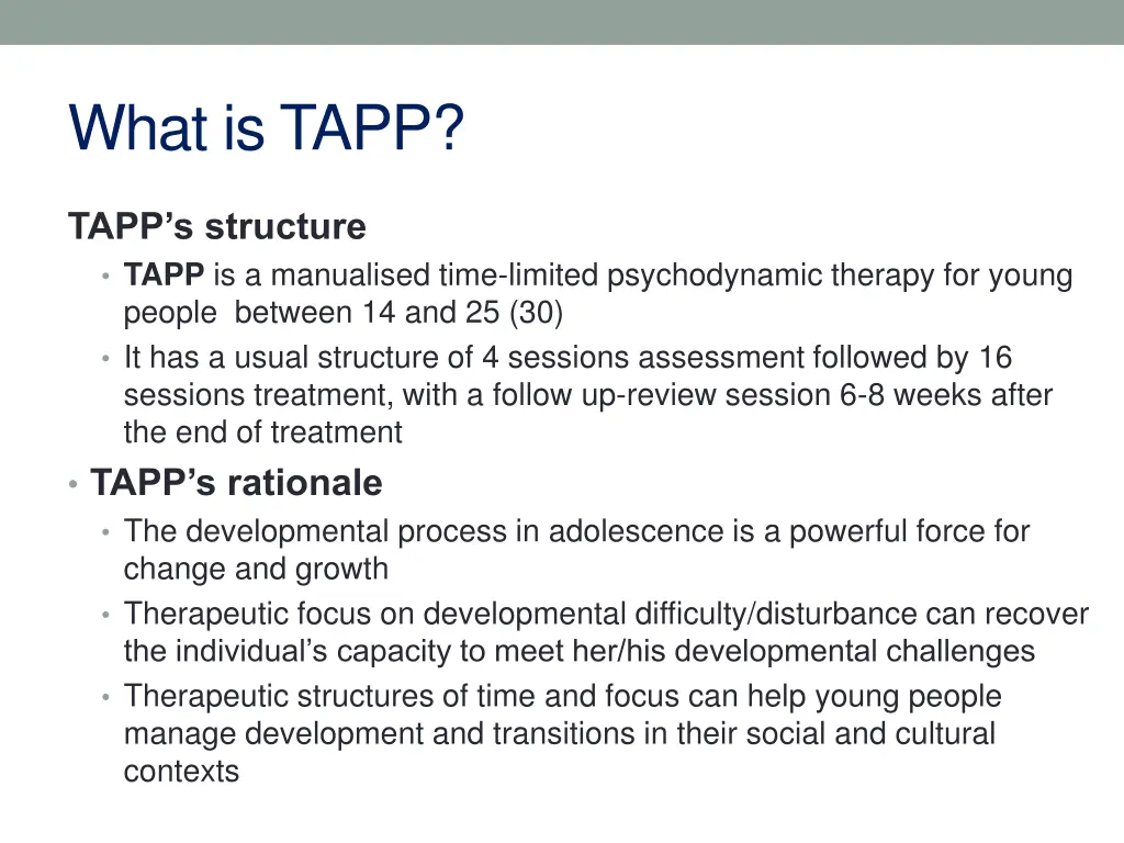 what is tapp