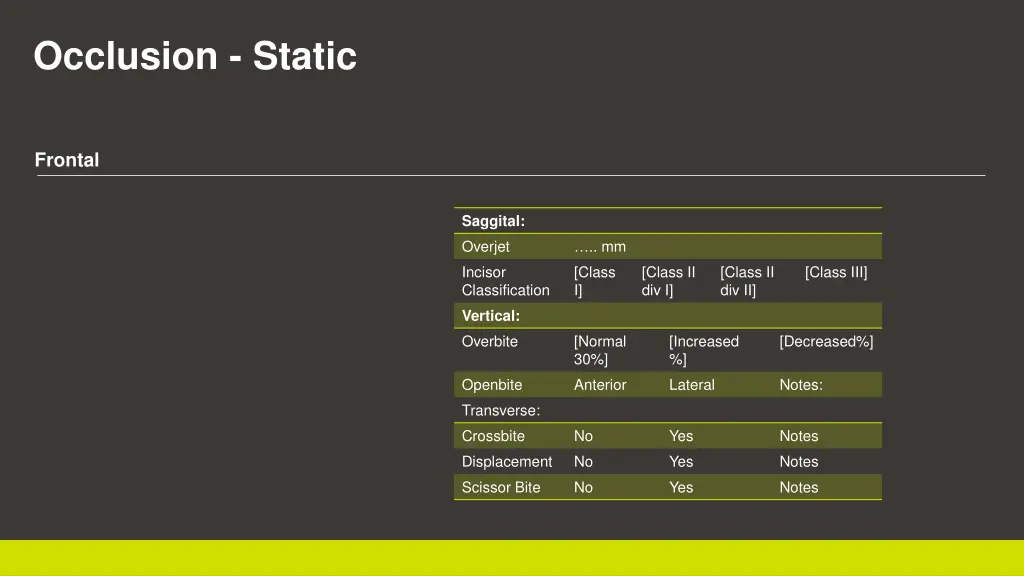 occlusion static