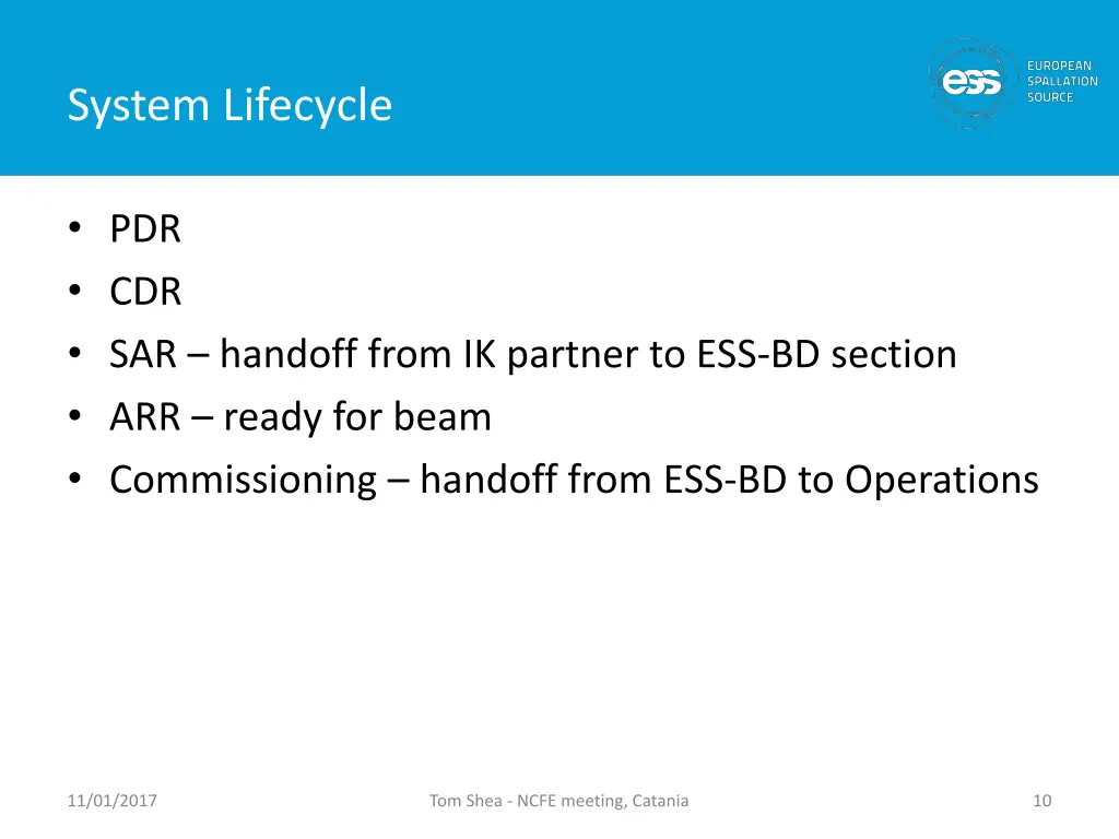 system lifecycle