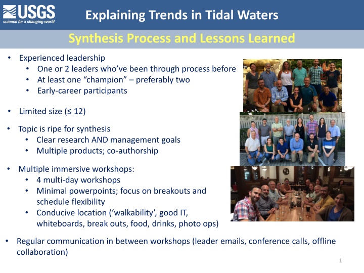 explaining trends in tidal waters